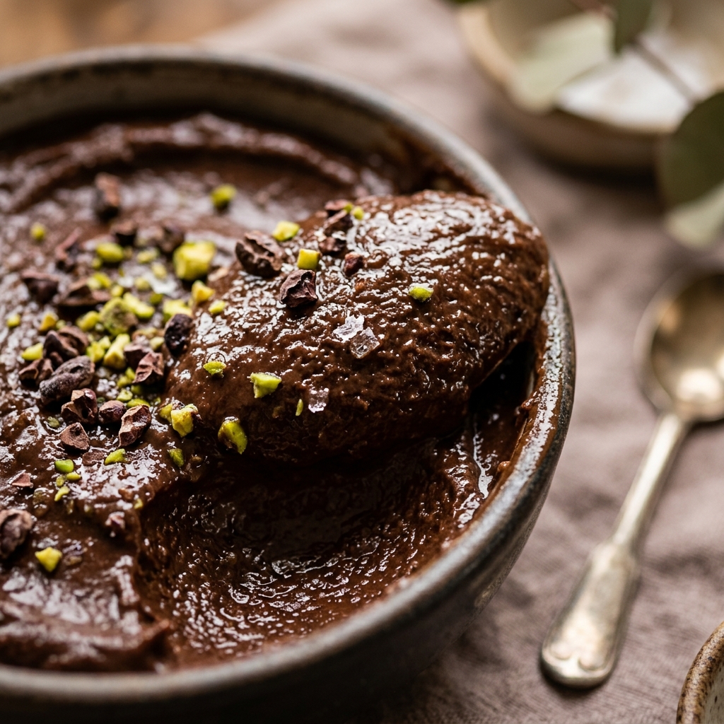 High Protein Chocolate Avocado Pudding