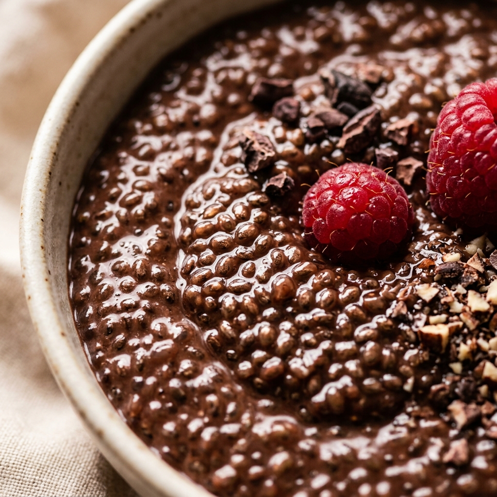 High Protein Chocolate Chia Pudding