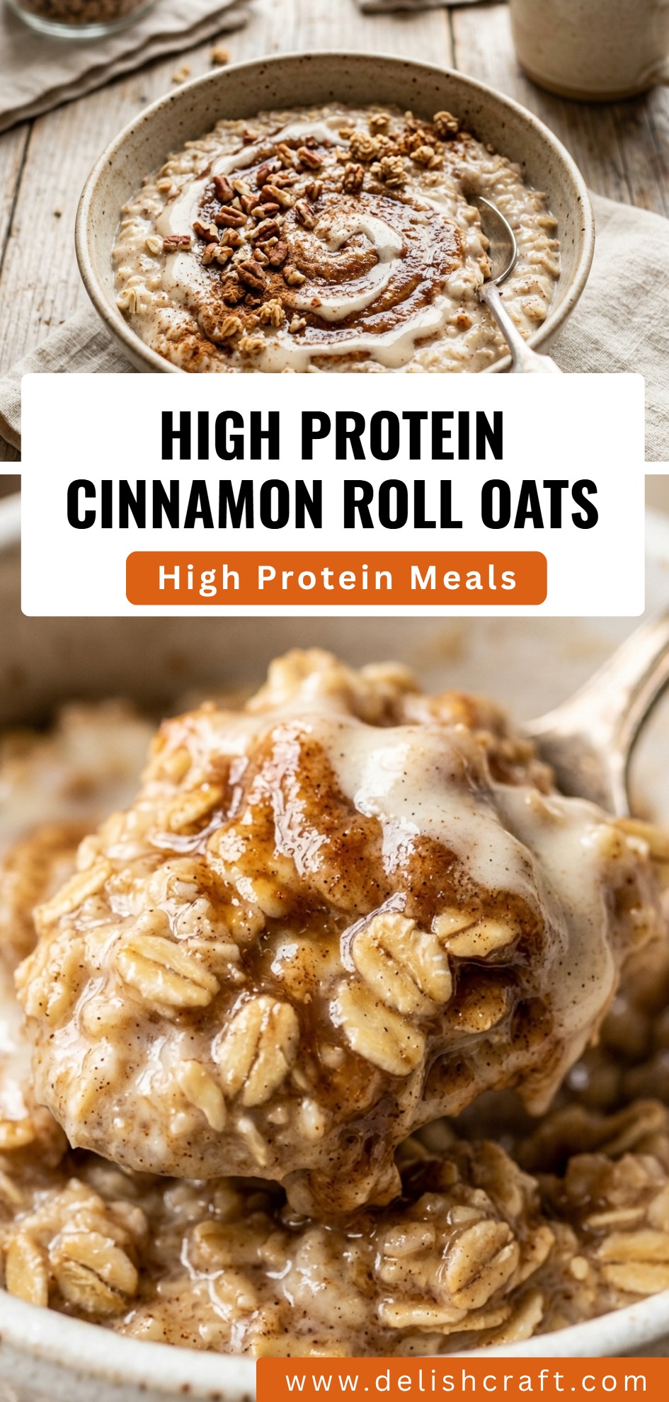High Protein Cinnamon Roll Oats