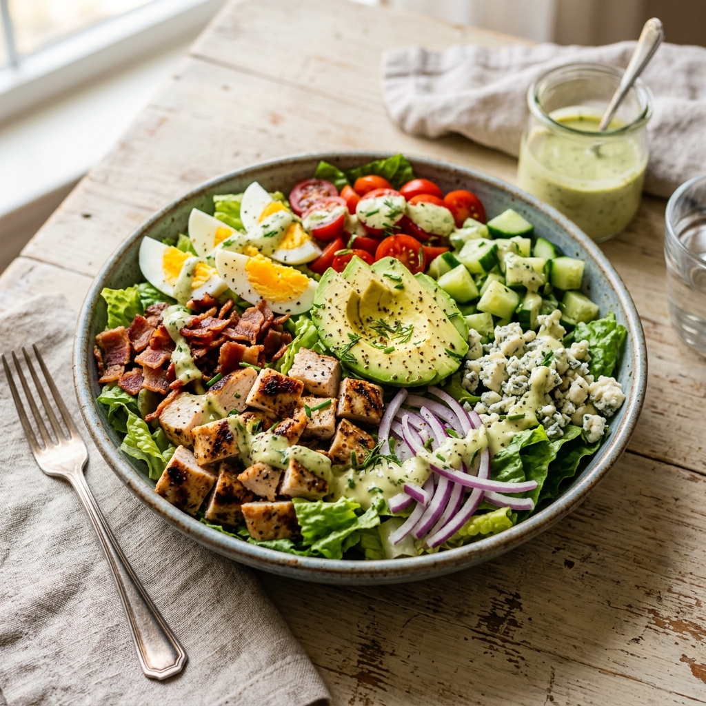 High Protein Cobb Salad Meal Prep