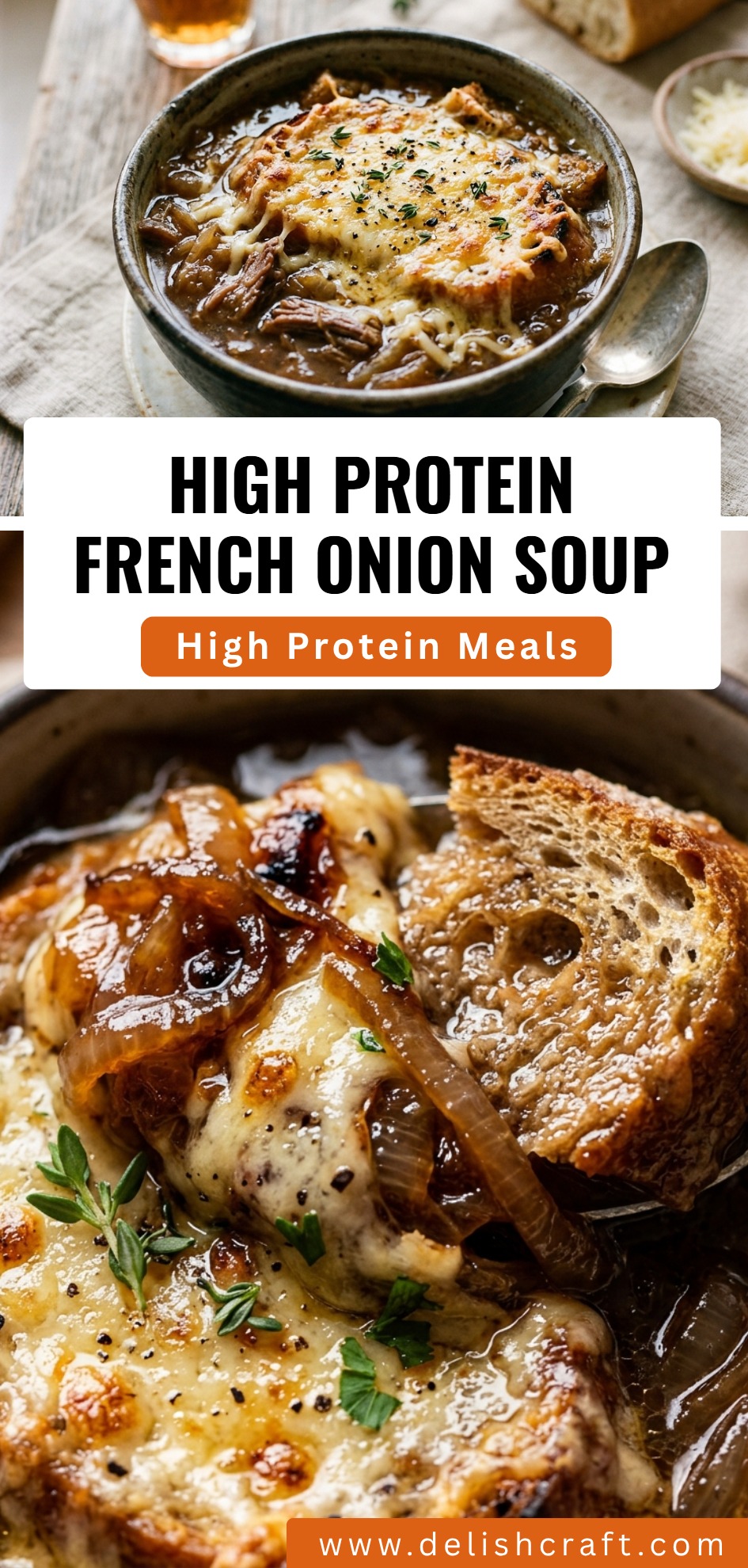 High Protein French Onion Soup