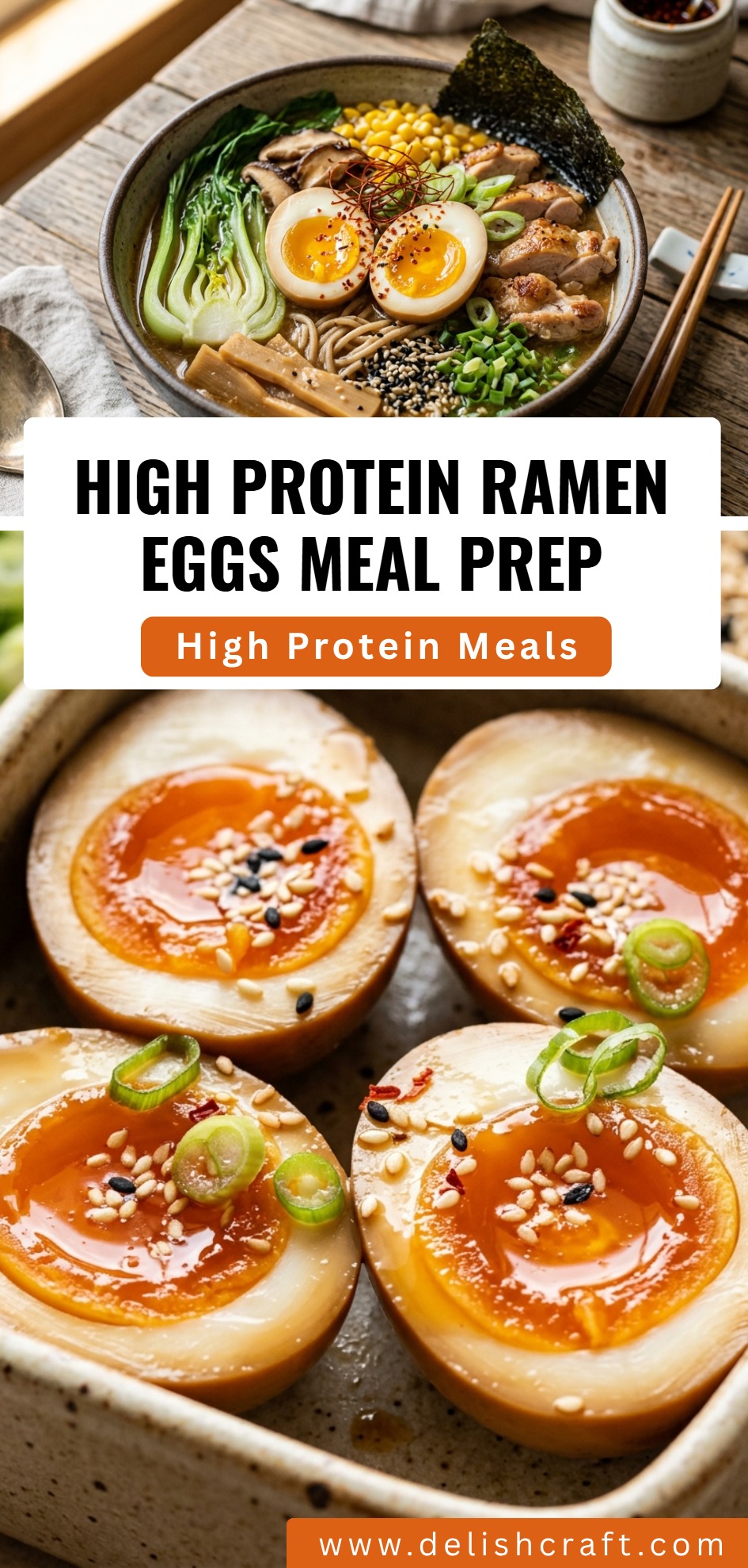 High Protein Ramen Eggs Meal Prep