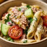 High Protein Tuna Pasta Salad Cold