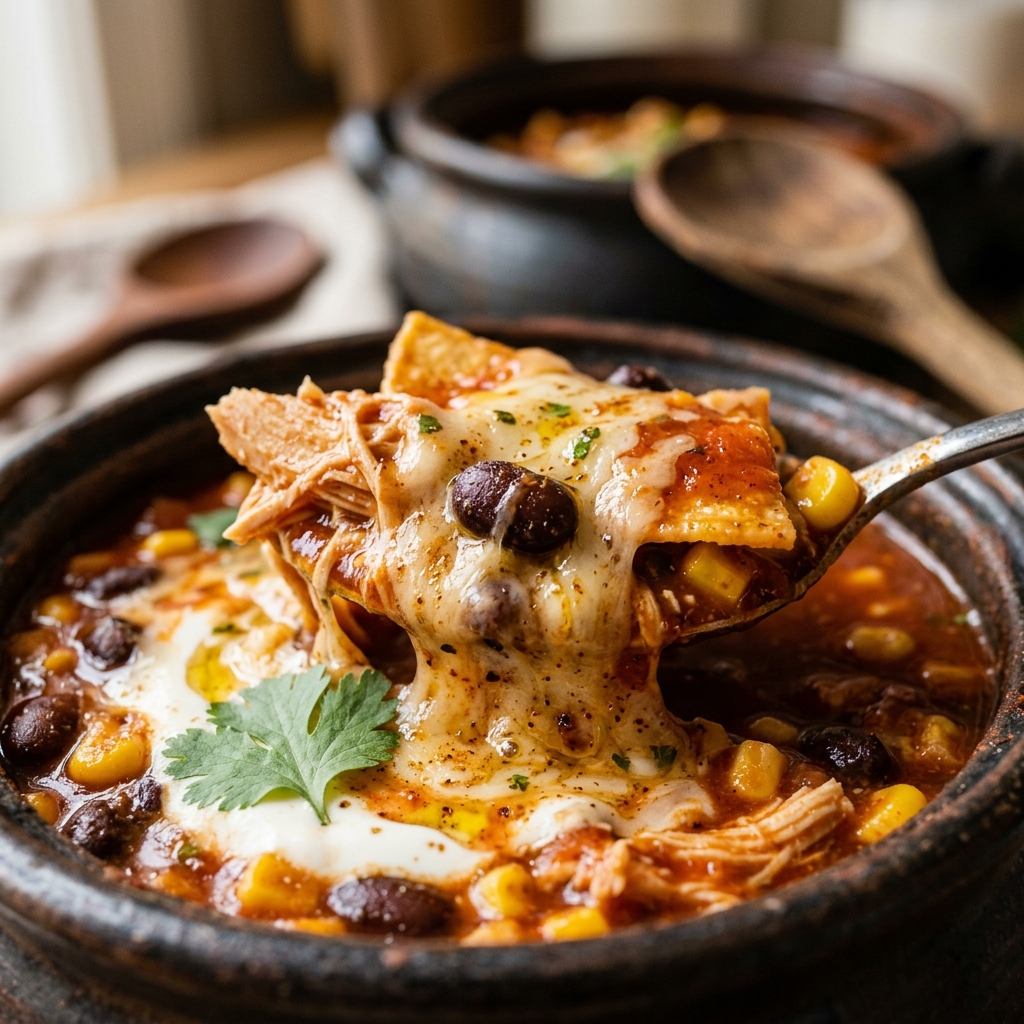 Lazy Enchilada Soup Crockpot