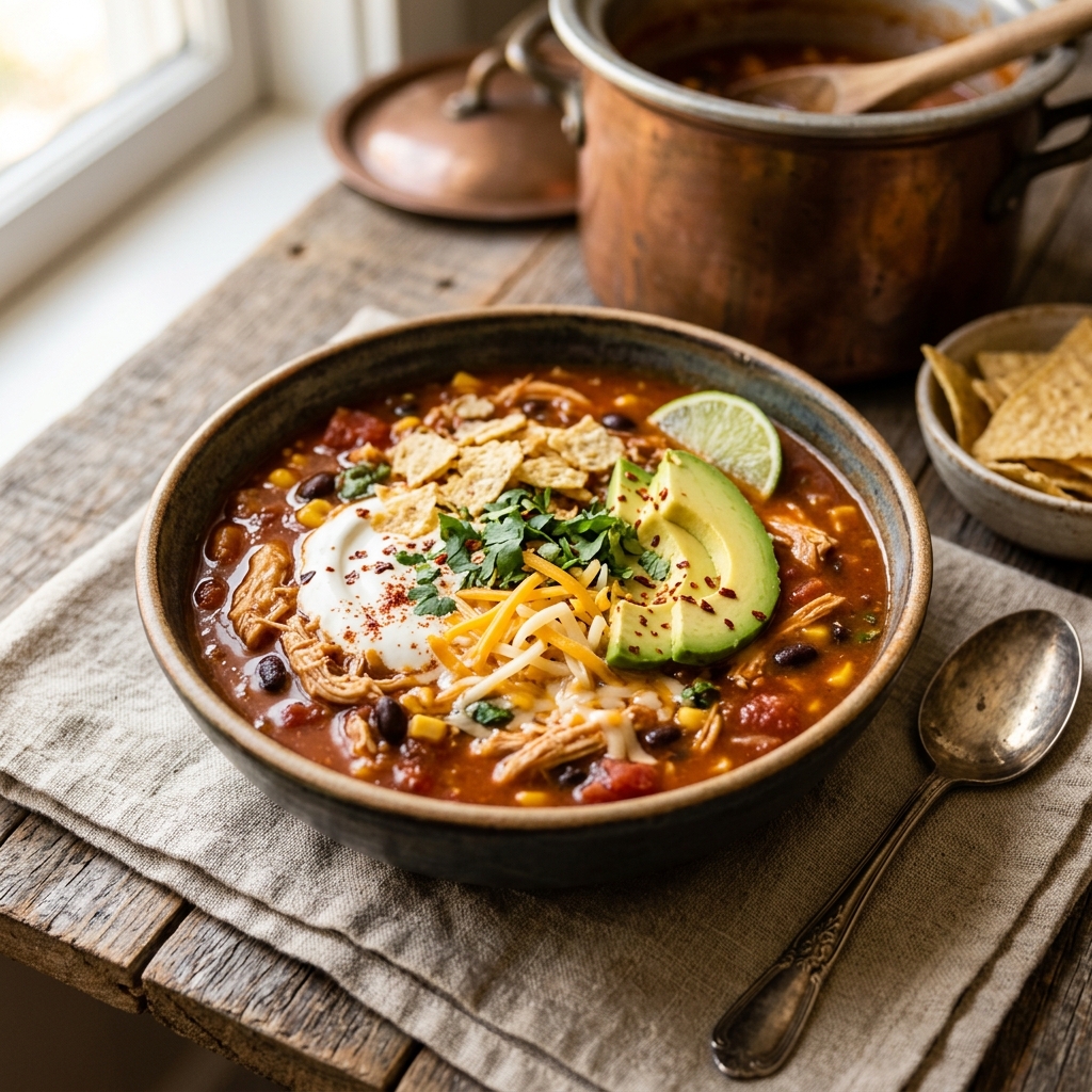 Lazy Enchilada Soup Crockpot