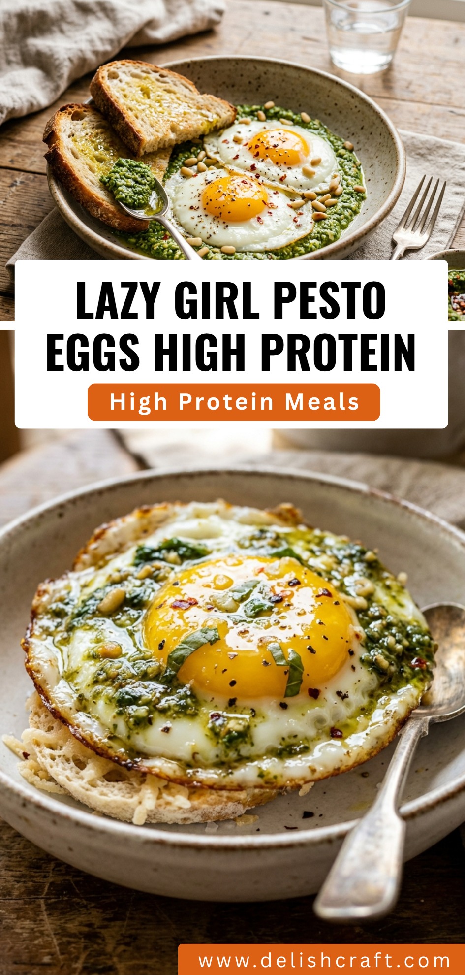 Lazy Girl Pesto Eggs High Protein