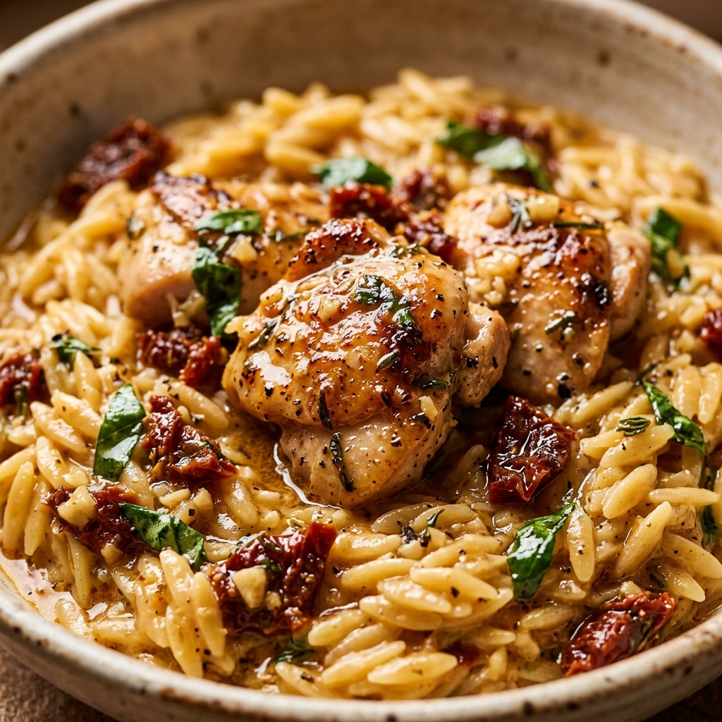 Marry Me Chicken Orzo High Protein