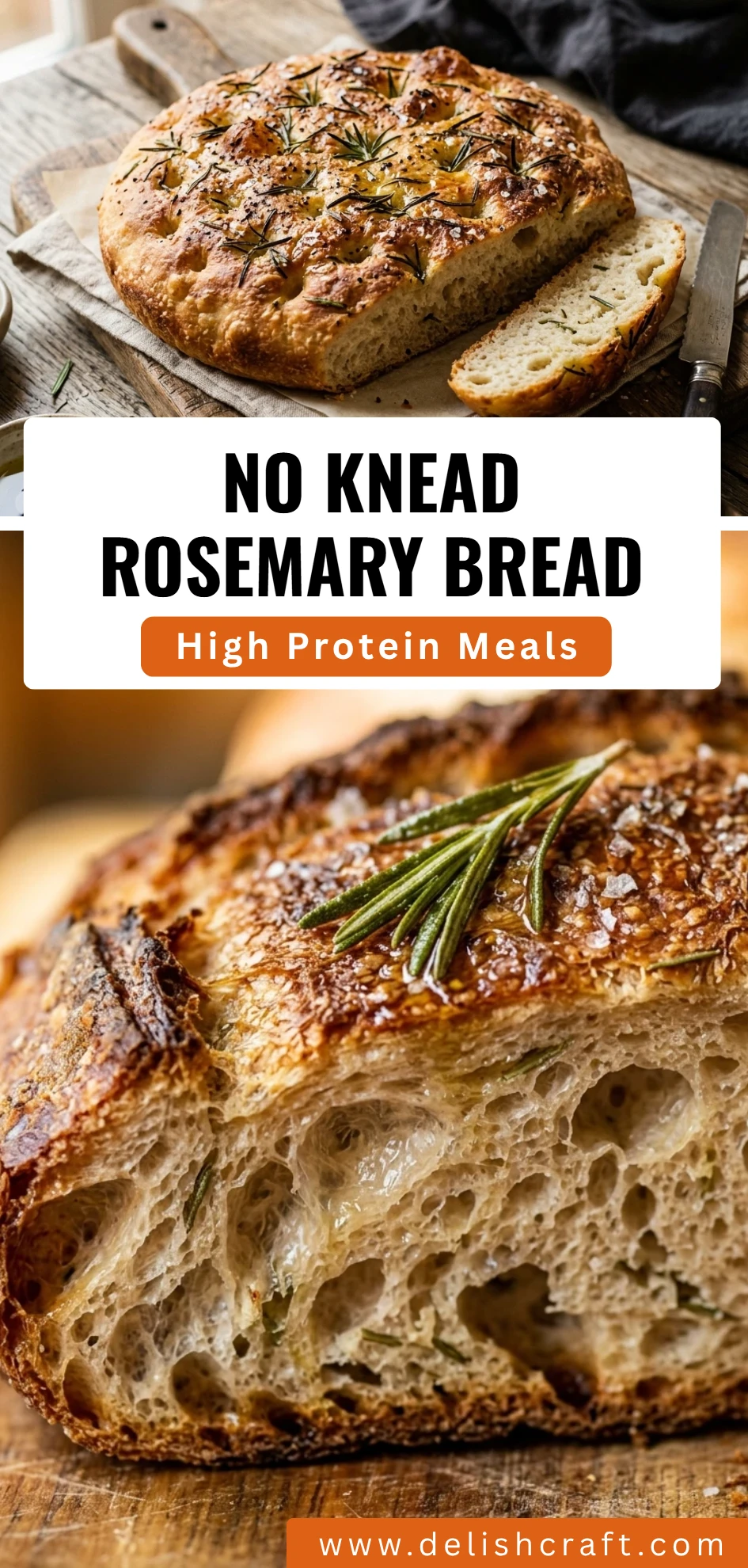 No Knead Rosemary Bread