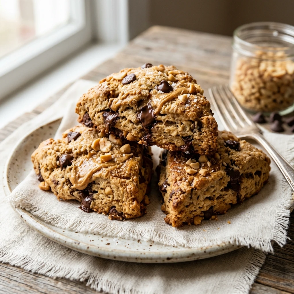 Peanut Butter Chocolate Chip Scones