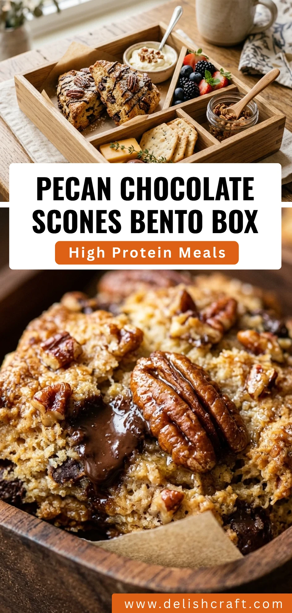 Pecan Chocolate Scones Bento Box