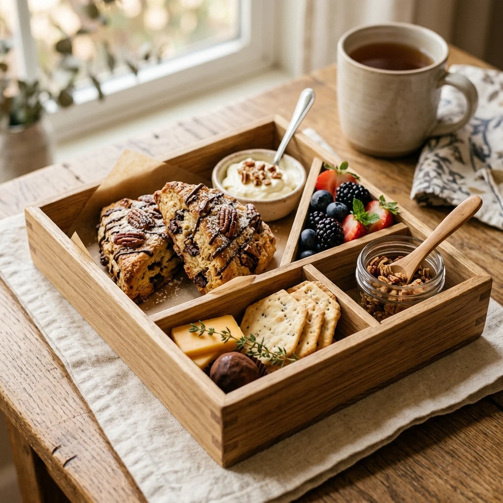 Pecan Chocolate Scones Bento Box