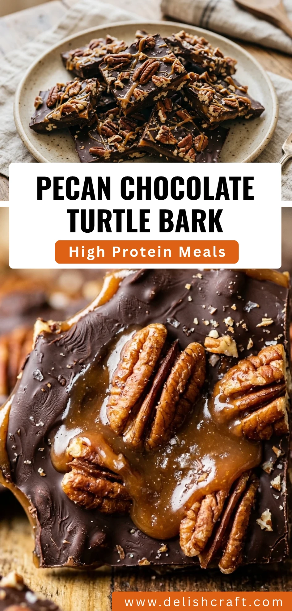 Pecan Chocolate Turtle Bark
