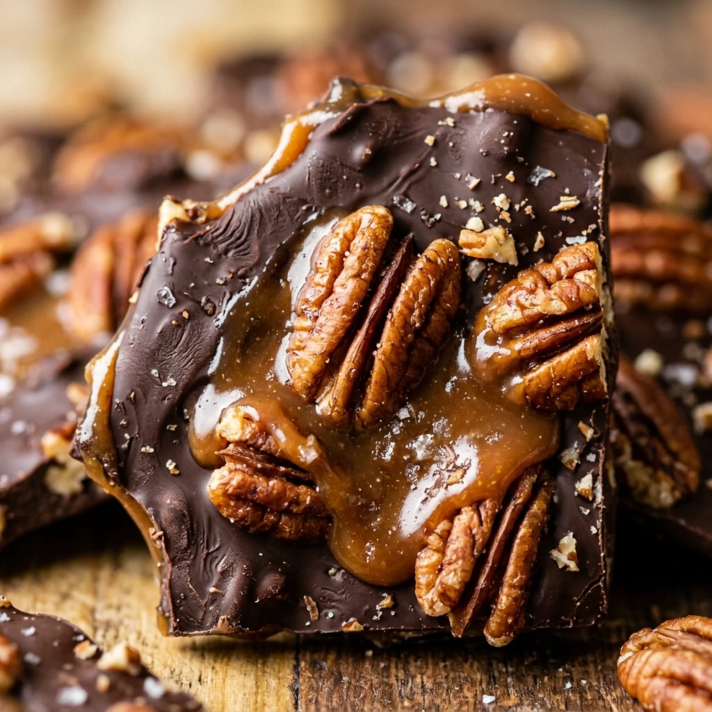 Pecan Chocolate Turtle Bark