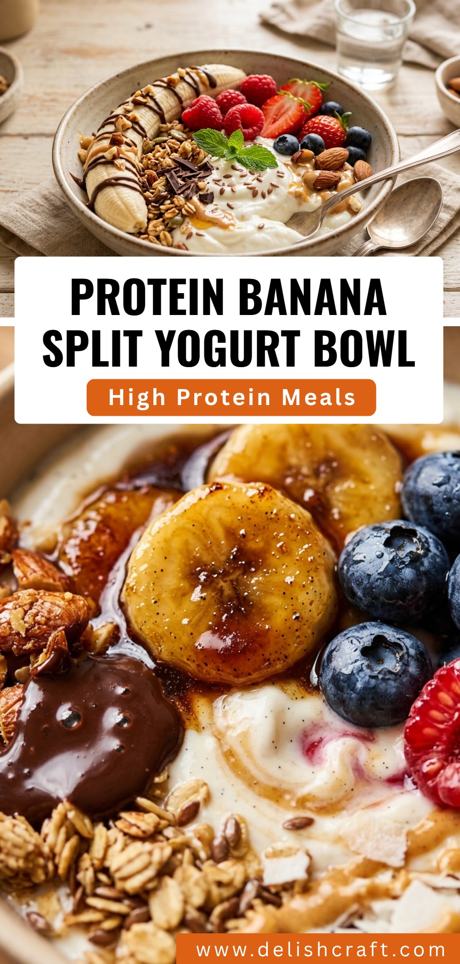 Protein Banana Split Yogurt Bowl