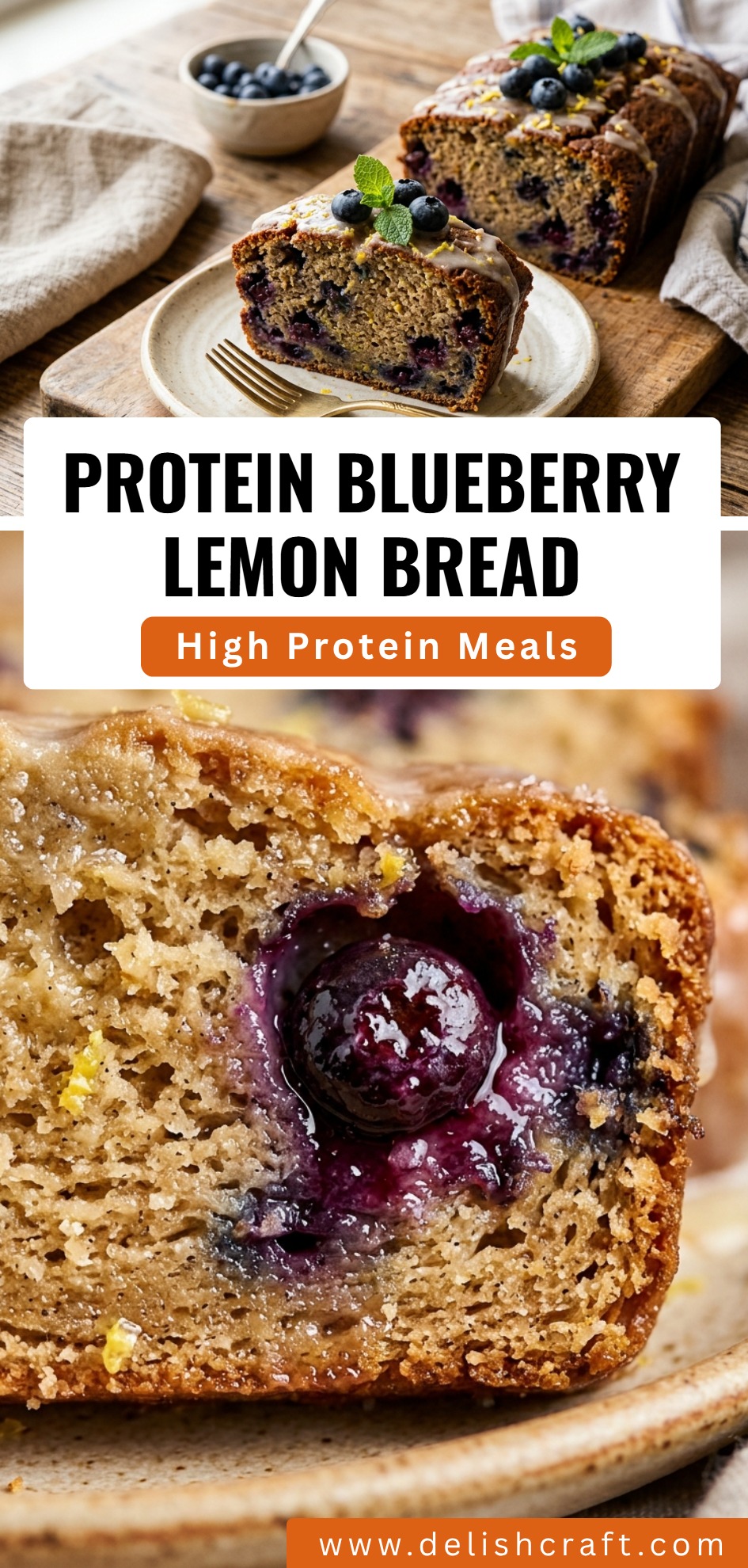 Protein Blueberry Lemon Bread
