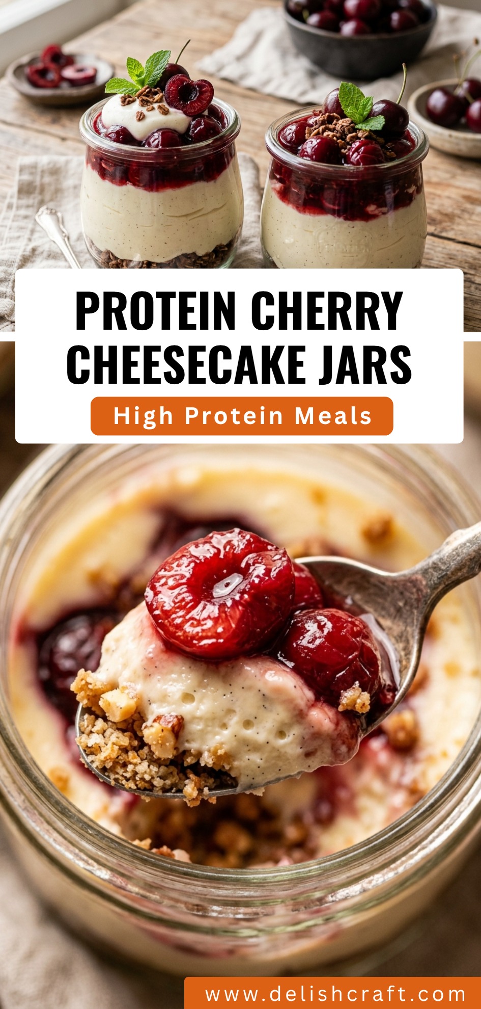 Protein Cherry Cheesecake Jars