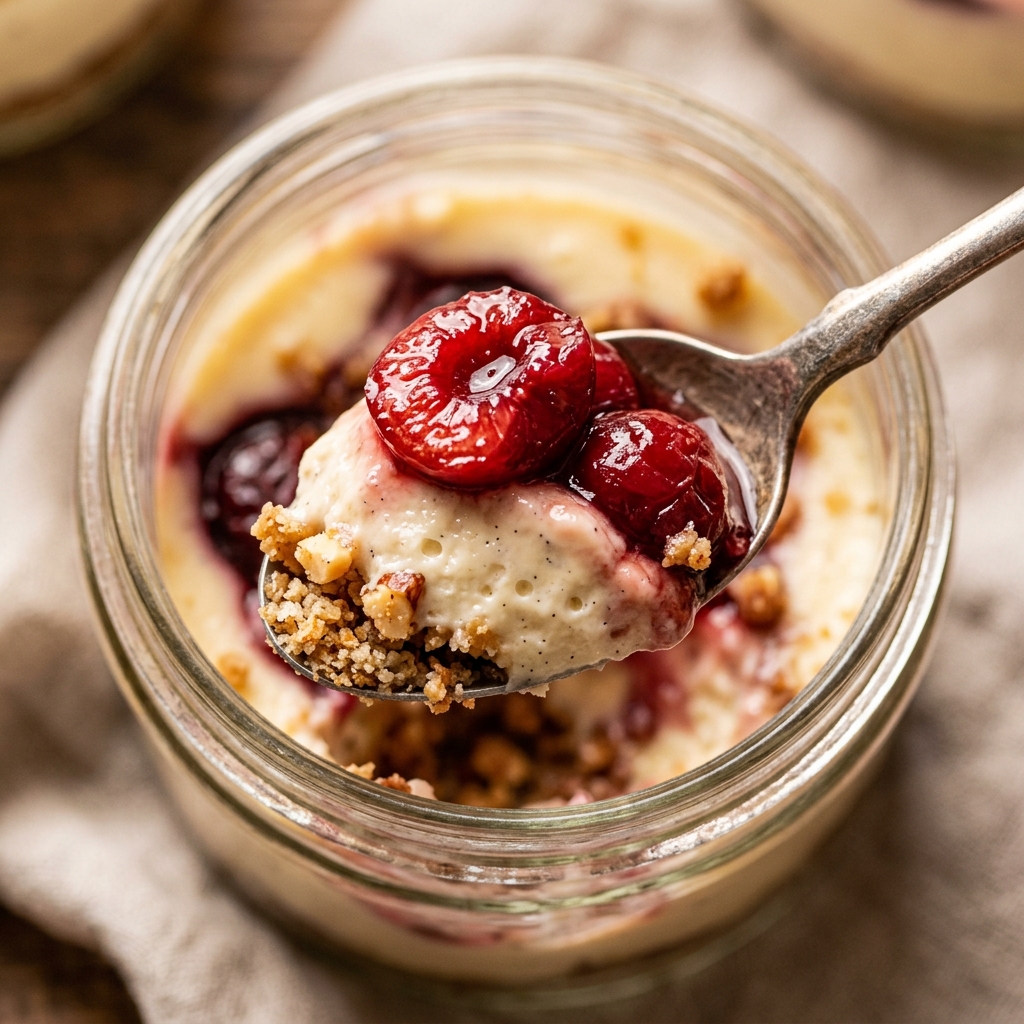 Protein Cherry Cheesecake Jars