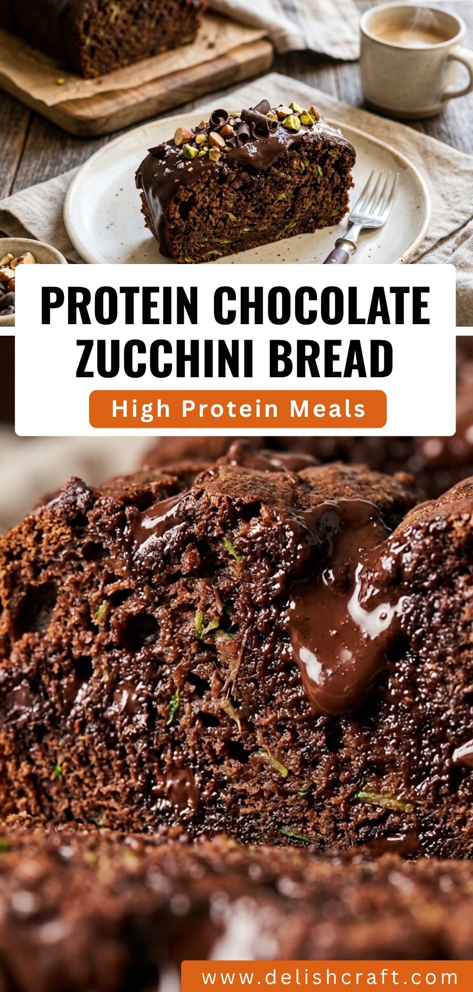 Protein Chocolate Zucchini Bread
