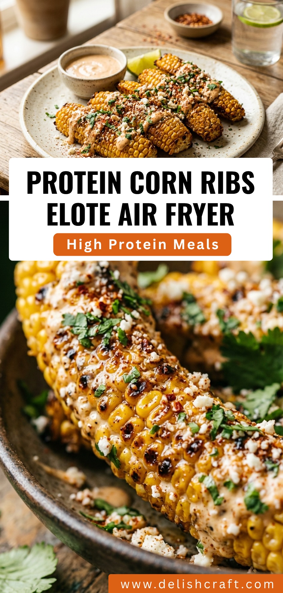 Protein Corn Ribs Elote Air Fryer