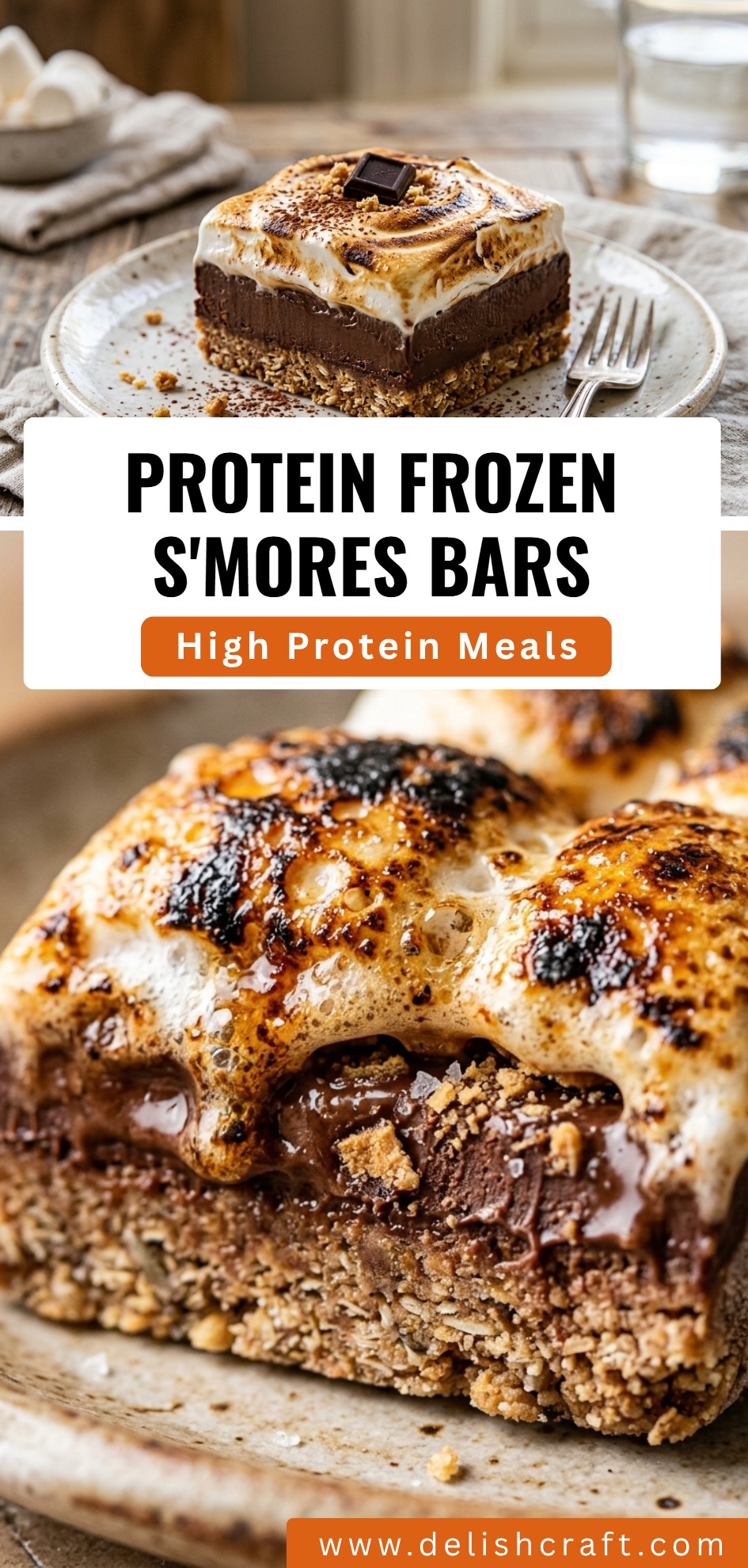 Protein Frozen S'mores Bars
