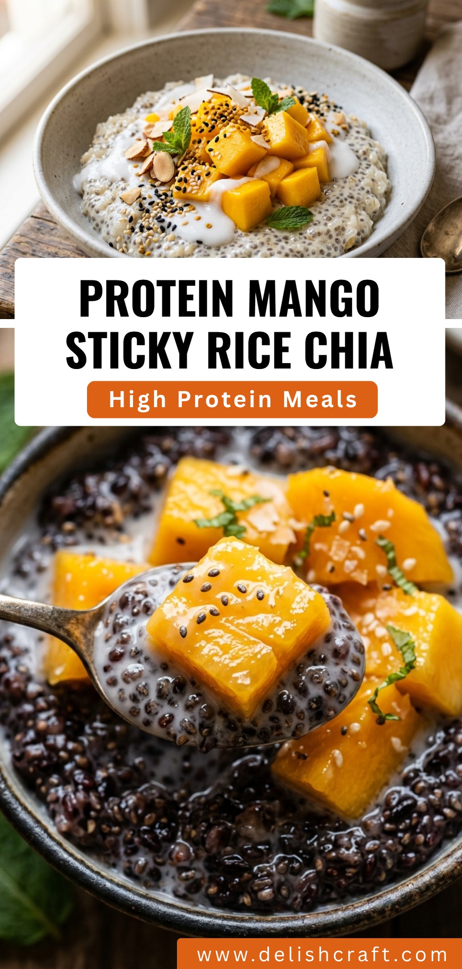 Protein Mango Sticky Rice Chia