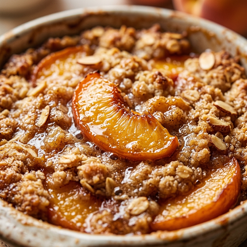 Protein Peach Cobbler Dump Cake