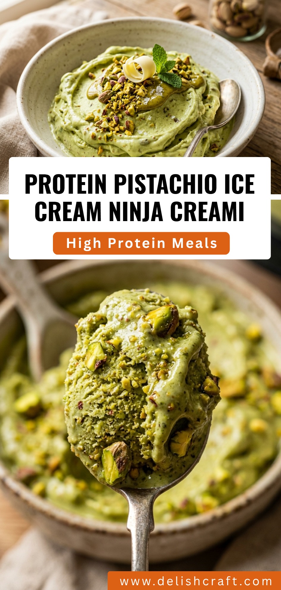Protein Pistachio Ice Cream Ninja Creami