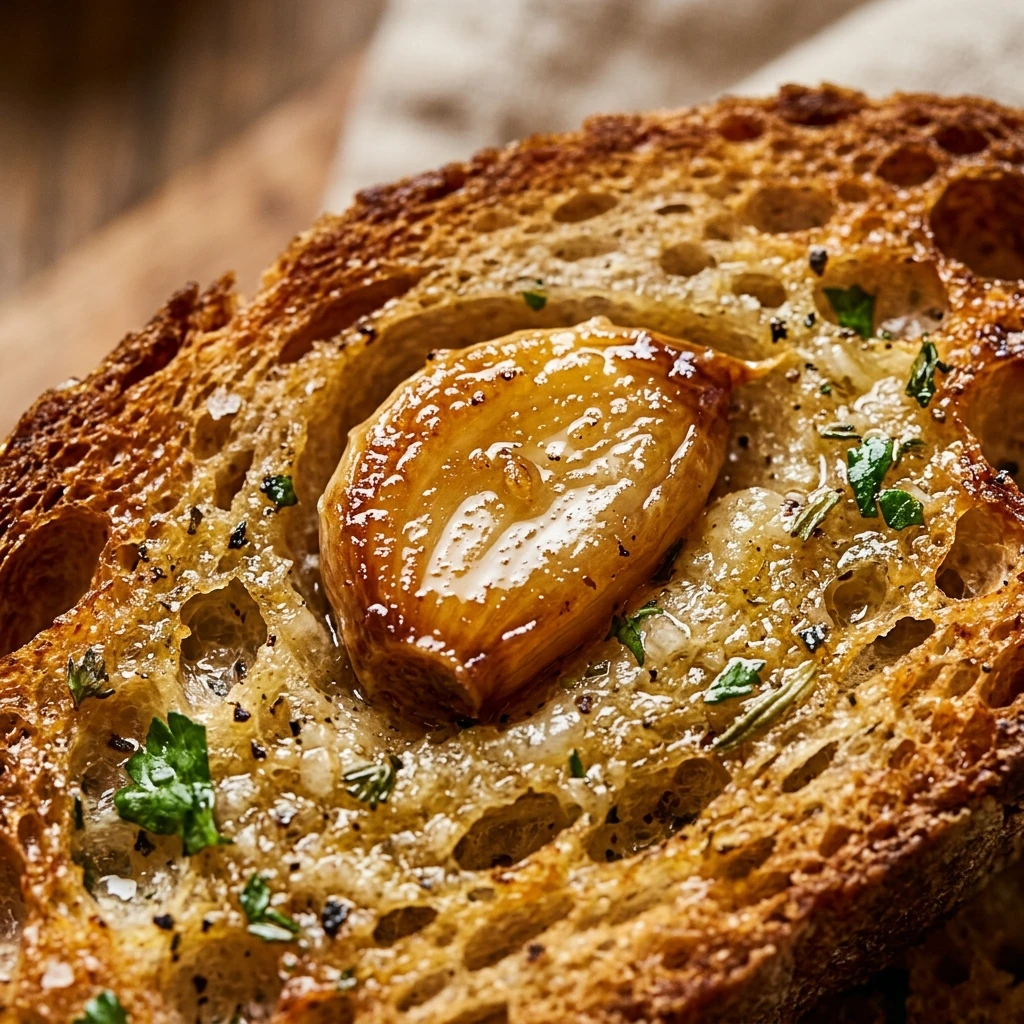 Roasted Whole Head Garlic Bread