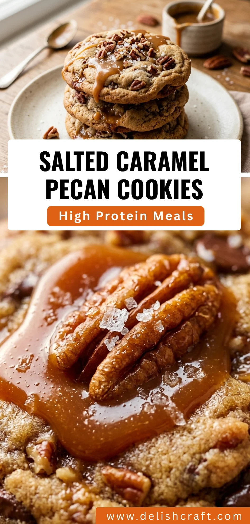 Salted Caramel Pecan Cookies