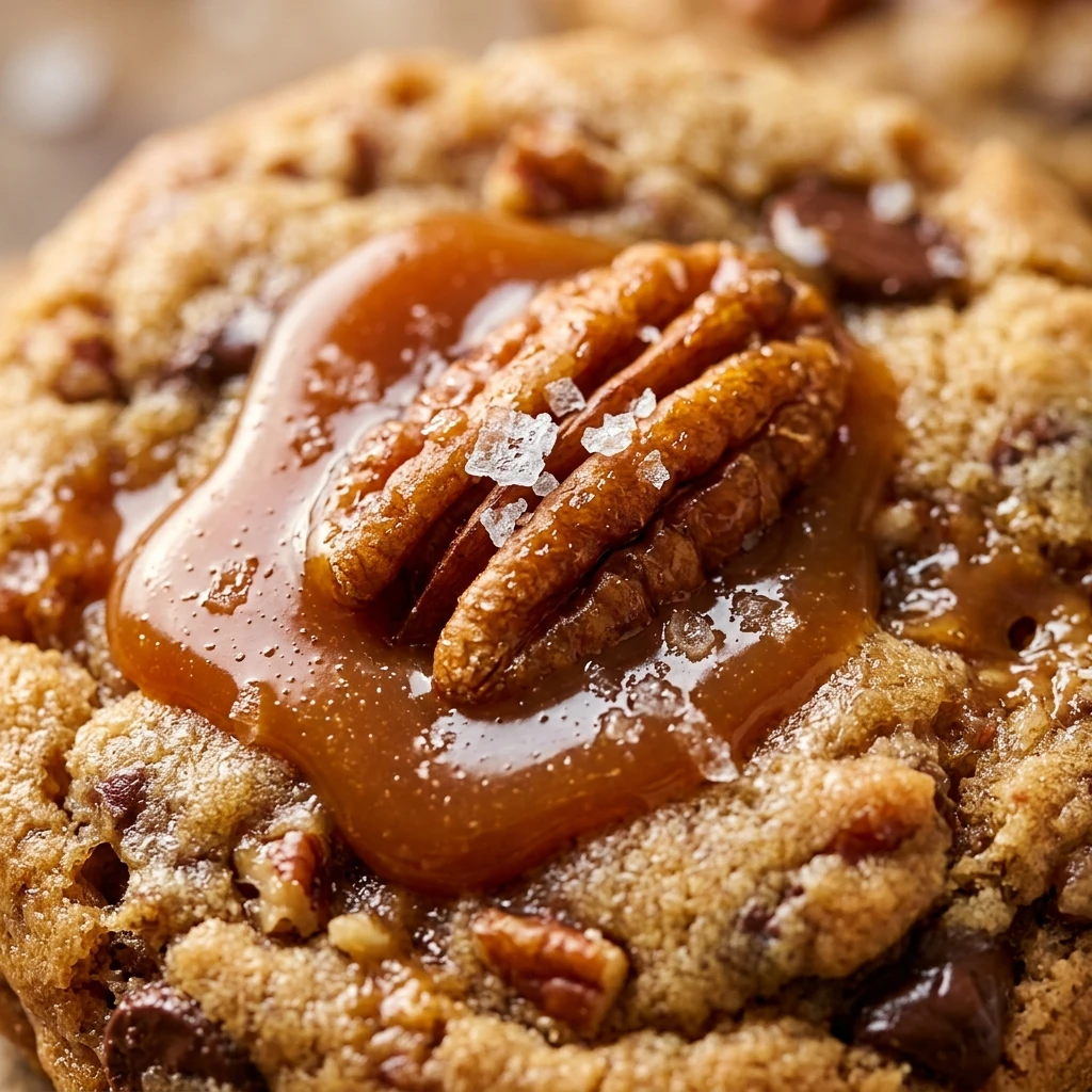 Salted Caramel Pecan Cookies