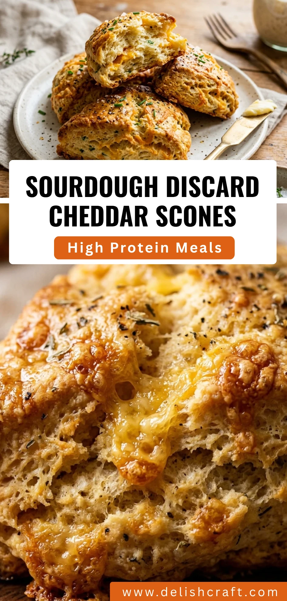 Sourdough Discard Cheddar Scones