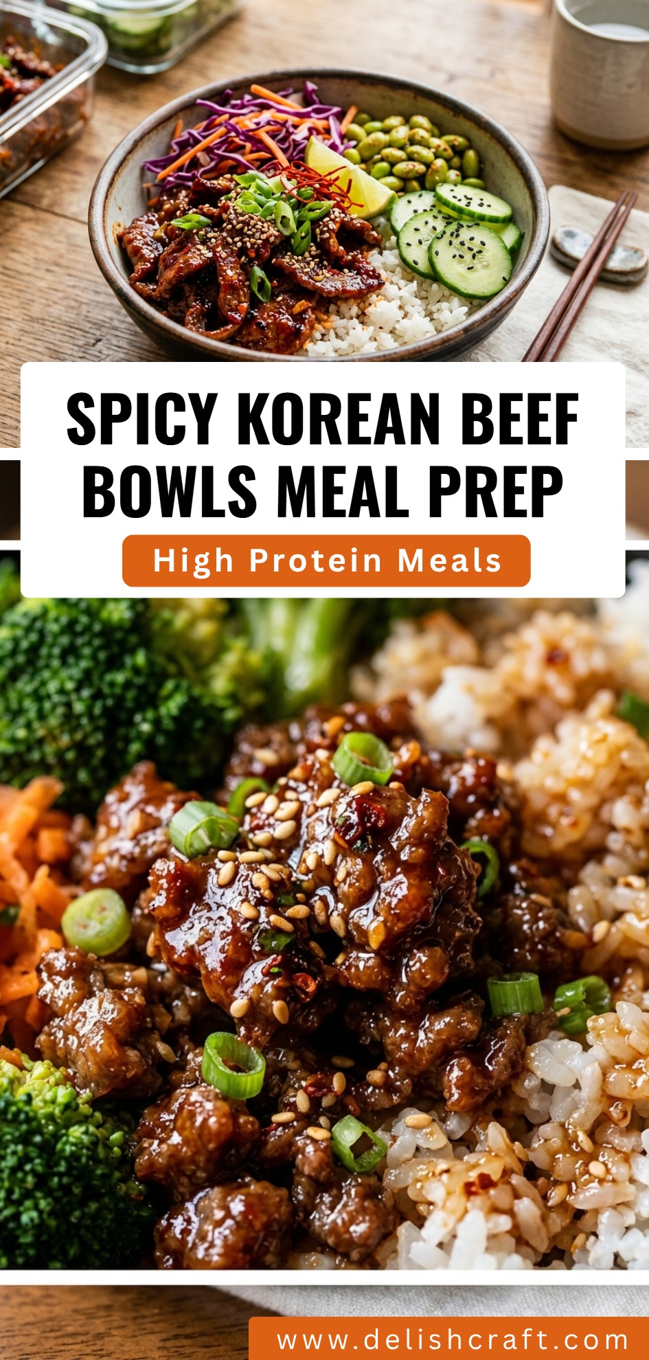 Spicy Korean Beef Bowls Meal Prep