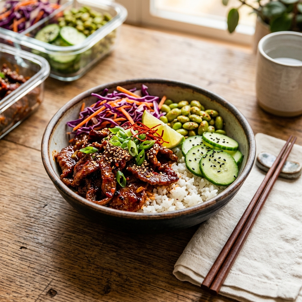 Spicy Korean Beef Bowls Meal Prep