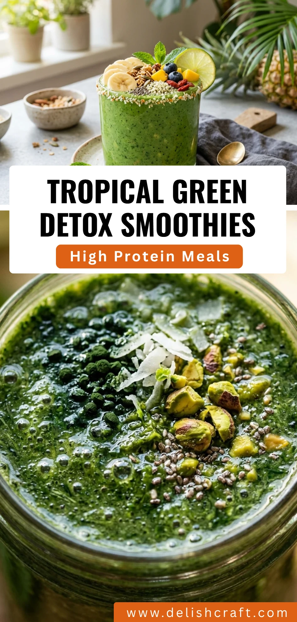 Tropical Green Detox Smoothies