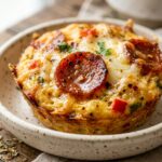 Turkey Pepperoni Pizza Egg Bites